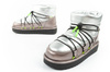 D.Franklin Damen Winterstiefel, modische, isolierte, silberne Stiefeletten