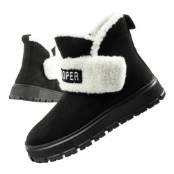 Lee Cooper Damen-Winterstiefel, modisches Schaffell, isoliertes Leder