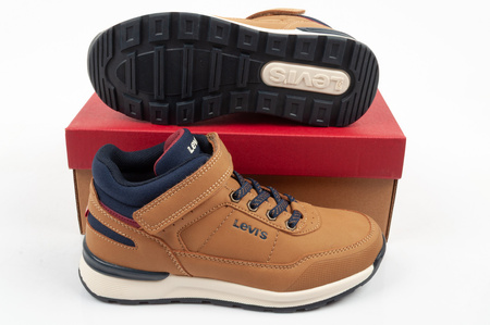 Levi's Sierra High-Top Kinderschuhe, Braun, Klettverschluss