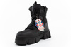 Schwarze, gefütterte Winterstiefeletten für Damen von Lee Cooper mit Reißverschluss