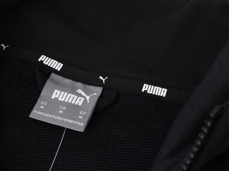 Puma Ess Herren-Sport-Sweatshirt mit Reißverschluss [679633 01], schwarz.