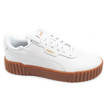 Puma Damen Carina 3.0 Leder-Sneaker in Weiß, modisch