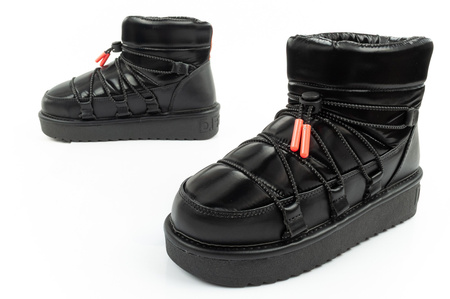 D.Franklin Damen Winterstiefel, modische, isolierte schwarze Stiefeletten