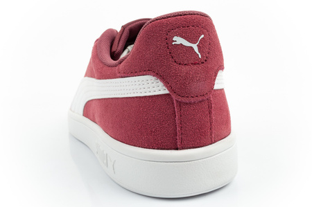 Puma Smash 3.0 Herren-Sneaker, Leder, Burgunderrot