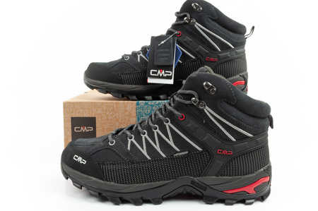 CMP Rigel Herren-Wanderschuhe aus Leder, strapazierfähig, wasserdicht, Overknee, Grau