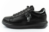 Karl Lagerfeld Herren-Sneaker Kapri, Schwarzes Leder