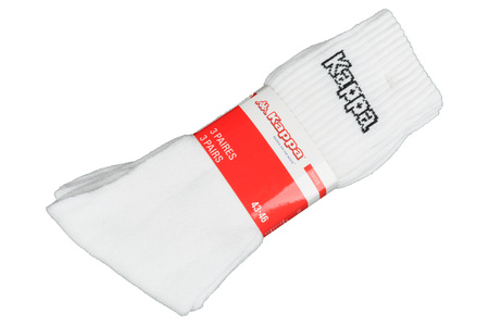 Kappa weiße lange Socken [34113IW 900] 3er-Pack