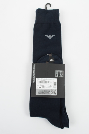 Emporio Armani Kniestrümpfe aus Baumwolle, Marineblau, 2er-Pack