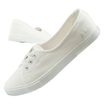 Lee Cooper Damen-Sneaker, weiße Slip-On-Ballerinas