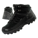 CMP Rigel Herren-Leder-Wanderschuhe, strapazierfähig, wasserdicht, Overknee, Schwarz