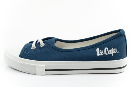 Lee Cooper Damen-Sneaker, blaue Slip-On-Ballerinas