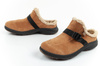 Keen Damen-Hausschuhe Hood Clog [1026803] Hausschuhe mit Schaffell, braun.