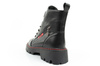 Lee Cooper Stiefel, Damen-Wanderstiefel, Chelsea Boots aus Leder, Schwarz und Rot