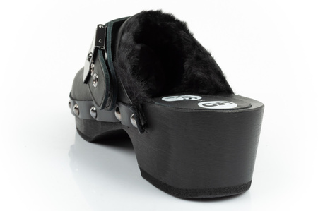Scholl Iconic [F307031004] Lederclogs, schwarz.
