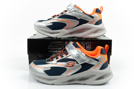 Skechers Glow Strider LED Kindersneaker für Jungen in Silber