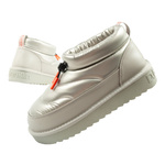 D.Franklin Damen Winterstiefel, modische, isolierte, silberne Stiefeletten