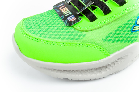 Skechers S Lights-Meteor [401495L/BBLM] LED Kinder-Sportschuhe, grün und schwarz.
