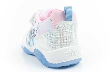Leomil Kinder-Sportschuhe Stitch Leichte Sneaker mit Klettverschluss und blauen LEDs