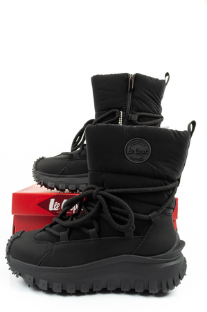 Lee Cooper Damen Winter-Wanderschuhe, Schwarz, Echtleder