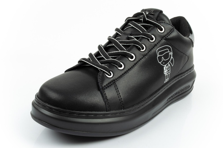 Karl Lagerfeld Herren-Sneaker Kapri, Schwarzes Leder