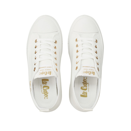 Lee Cooper Damen-Plateau-Sneaker in Weiß