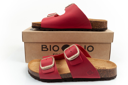 Bio Bio Damen-Flip-Flops, vorgeformte Innensohle, Naturleder