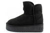 D. Franklin Damen-Winterstiefel, modische, pelzgefütterte, isolierte schwarze Stiefeletten