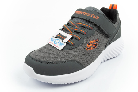 Skechers Bounder Kinder-Sportschuhe mit Klettverschluss, leicht, modisch, Grau