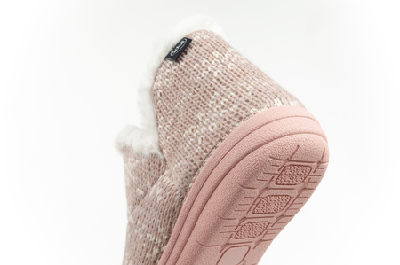 Scholl Creamy Bootie Damen-Hausschuhe [F301471023] isoliert, rosa.