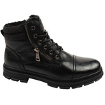 Wrangler Gillen Herren-Ankle-Boots mit Fellfutter, Schwarz, Modische, gefütterte Stiefel