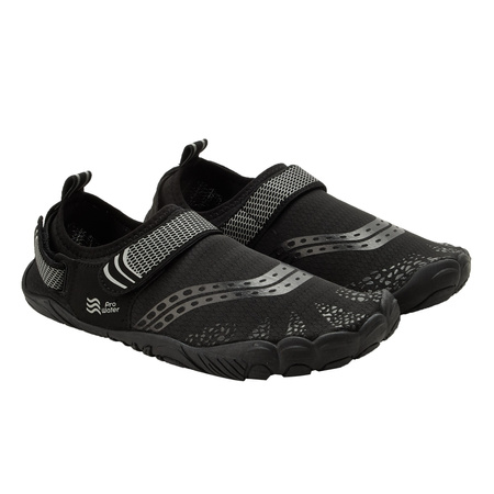 ProWater Herren-Wasserschuhe, schnelltrocknend und rutschfest, Schwarz und Grau