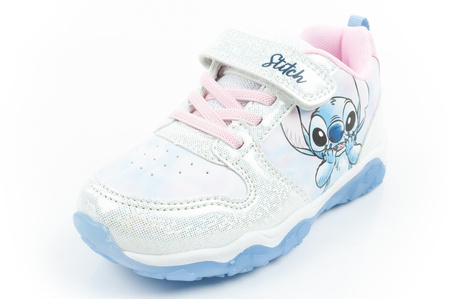 Leomil Kinder-Sportschuhe Stitch Leichte Sneaker mit Klettverschluss und blauen LEDs