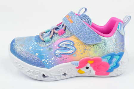 Kinderschuhe Skechers Twilight [302681N/BLMT] leuchtend, glitzernd, mehrfarbig.