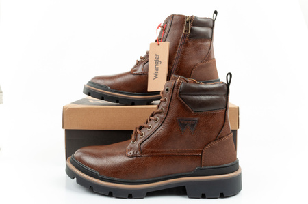 Wrangler Nevada Herren Chelsea Boots, Elegante, modische Schnürstiefel, Braun