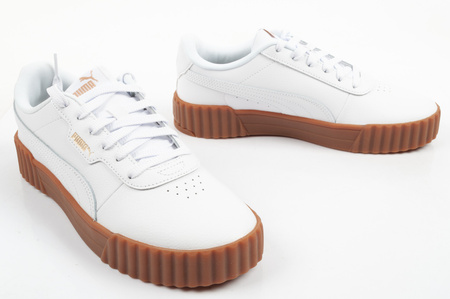 Puma Damen Carina 3.0 Leder-Sneaker in Weiß, modisch