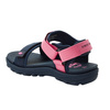 Lee Cooper Mädchen-Sandalen mit Klettverschluss für den Sommer am Strand, Marineblau und Rosa