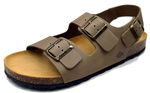 BIO BIO Herren-Sandalen mit anatomisch geformtem Fußbett aus Echtleder
