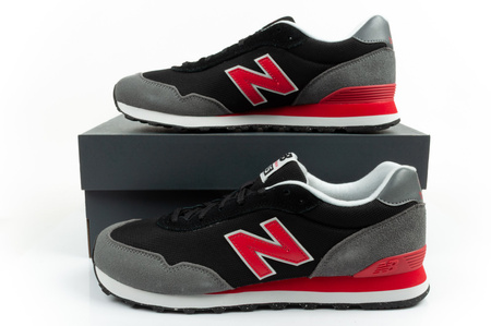 New Balance 515 Herren-Sneaker, modisch, bequem, Schwarz, Rot