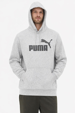 Puma Herren-Kapuzenpullover aus grauer Baumwolle mit Kängurutasche