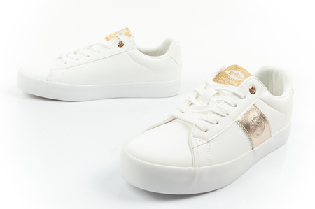 Lee Cooper Damen-Sneaker, modisches Weiß und Gold
