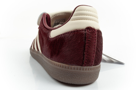 Adidas Samba Damen-Sportschuhe, Modische Leder-Sneaker, Burgunderrot