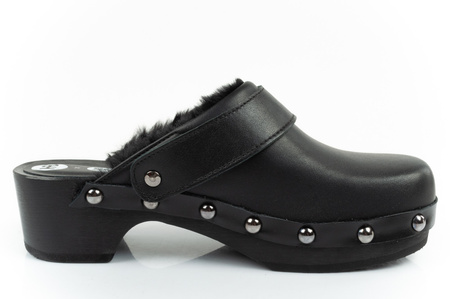 Scholl Iconic [F307031004] Lederclogs, schwarz.
