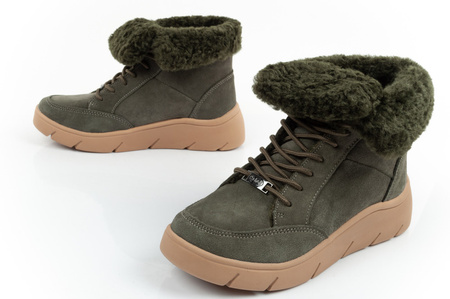 Scholl Stelvio Damen-Sportschuhe, Stiefeletten [F302321020], isoliert, grün.