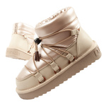 D.Franklin Damen Winterstiefel, modische, isolierte Stiefeletten in Gold