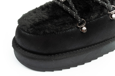 D. Franklin Damen Winterstiefel, modisches Fellfutter, Schwarz