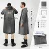 Perletti Damen-Regenmantel (Trenchcoat-Stil) in Grau mit Kapuze