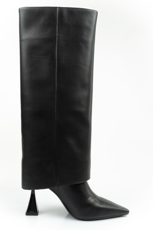 Karl Lagerfeld Debut II Damenschuhe Lederstiefel schwarz Fashion [KL32084 F0X]