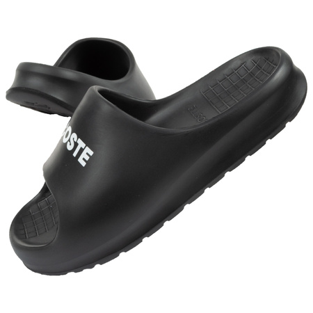 Lacoste Serve Slide Damen-Flip-Flops [2002H], schwarz.