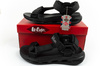 Lee Cooper Herren-Sandalen mit Klettverschluss für den Sommer, leicht, schwarz