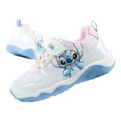 Leomil Kinder-Sportschuhe Stitch Leichte Sneaker mit Klettverschluss und blauen LEDs